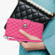For Samsung Galaxy S24+ 5G Rhombic Texture Flip Leather Phone Case with Lanyard(Rose Red)