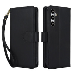 For Samsung Galaxy S24+ / S25+ 5G Multi-Card Wallet RFID Leather Phone Case(Black)