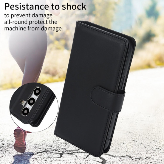 For Samsung Galaxy S24+ / S25+ 5G Multi-Card Wallet RFID Leather Phone Case(Black)