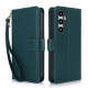 For Samsung Galaxy S24+ / S25+ 5G Multi-Card Wallet RFID Leather Phone Case(Green)
