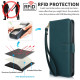 For Samsung Galaxy S24+ / S25+ 5G Multi-Card Wallet RFID Leather Phone Case(Green)