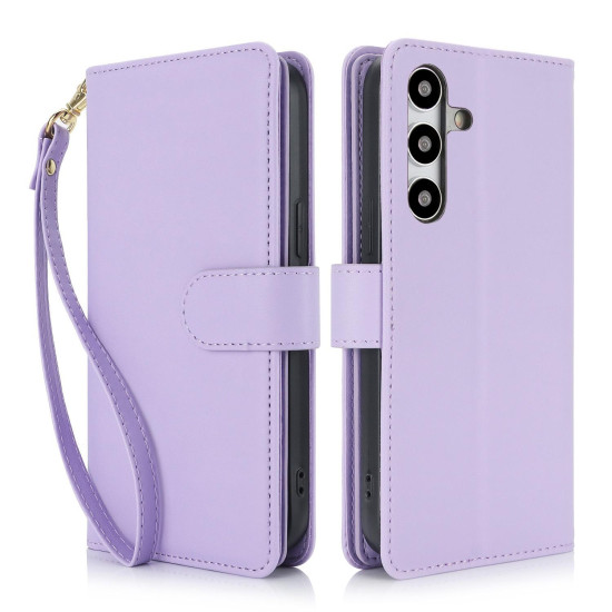 For Samsung Galaxy S24+ / S25+ 5G Multi-Card Wallet RFID Leather Phone Case(Light Purple)