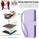 For Samsung Galaxy S24+ / S25+ 5G Multi-Card Wallet RFID Leather Phone Case(Light Purple)