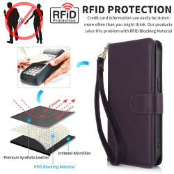 For Samsung Galaxy S24+ / S25+ 5G Multi-Card Wallet RFID Leather Phone Case(Dark Purple)