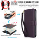 For Samsung Galaxy S24+ / S25+ 5G Multi-Card Wallet RFID Leather Phone Case(Dark Purple)