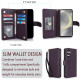 For Samsung Galaxy S24+ / S25+ 5G Multi-Card Wallet RFID Leather Phone Case(Dark Purple)