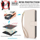 For Samsung Galaxy S24+ / S25+ 5G Multi-Card Wallet RFID Leather Phone Case(Apricot)