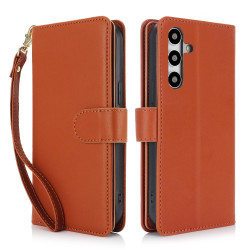 For Samsung Galaxy S24+ / S25+ 5G Multi-Card Wallet RFID Leather Phone Case(Brown)