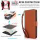 For Samsung Galaxy S24+ / S25+ 5G Multi-Card Wallet RFID Leather Phone Case(Brown)