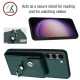 For Samsung Galaxy S24+ 5G Organ Card Bag Ring Holder Phone Case with Long Lanyard(Green)