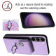 For Samsung Galaxy S24+ 5G Organ Card Bag Ring Holder Phone Case with Long Lanyard(Purple)