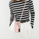 For Samsung Galaxy S24+ 5G Organ Card Bag Ring Holder Phone Case with Long Lanyard(Pink)