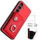For Samsung Galaxy S24+ 5G Organ Card Bag Ring Holder Phone Case with Long Lanyard(Red)