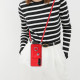 For Samsung Galaxy S24+ 5G Organ Card Bag Ring Holder Phone Case with Long Lanyard(Red)