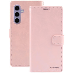 For Samsung Galaxy S24+ 5G GOOSPERY BLUE MOON Crazy Horse Texture Leather Phone Case(Rose Gold)