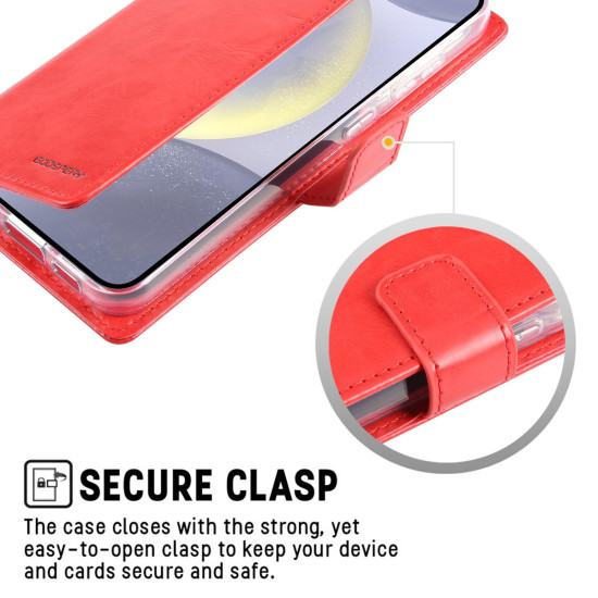 For Samsung Galaxy S24+ 5G GOOSPERY BLUE MOON Crazy Horse Texture Leather Phone Case(Rose Gold)
