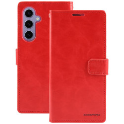 For Samsung Galaxy S24+ 5G GOOSPERY BLUE MOON Crazy Horse Texture Leather Phone Case(Red)
