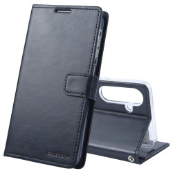 For Samsung Galaxy S24+ 5G GOOSPERY BLUE MOON Crazy Horse Texture Leather Phone Case(Dark Blue)