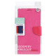 For Samsung Galaxy S24+ 5G GOOSPERY CANVAS DIARY Fabric Texture Flip Leather Phone Case(Rose Red)