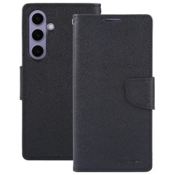 For Samsung Galaxy S24+ 5G GOOSPERY FANCY DIARY Cross Texture Leather Phone Case(Black)
