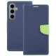 For Samsung Galaxy S24+ 5G GOOSPERY FANCY DIARY Cross Texture Leather Phone Case(Navy Blue)