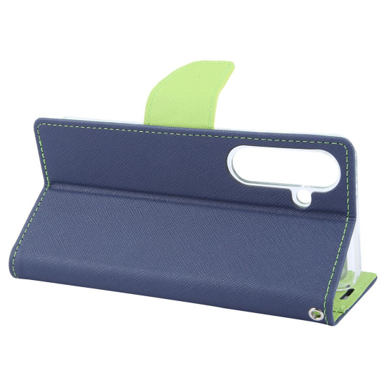 For Samsung Galaxy S24+ 5G GOOSPERY FANCY DIARY Cross Texture Leather Phone Case(Navy Blue)