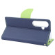 For Samsung Galaxy S24+ 5G GOOSPERY FANCY DIARY Cross Texture Leather Phone Case(Navy Blue)