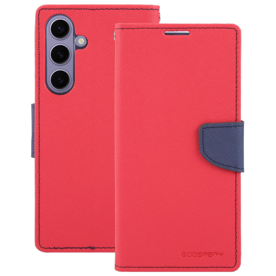 For Samsung Galaxy S24+ 5G GOOSPERY FANCY DIARY Cross Texture Leather Phone Case(Red)