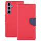 For Samsung Galaxy S24+ 5G GOOSPERY FANCY DIARY Cross Texture Leather Phone Case(Red)