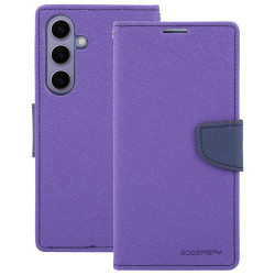 For Samsung Galaxy S24+ 5G GOOSPERY FANCY DIARY Cross Texture Leather Phone Case(Purple)