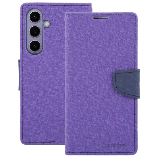 For Samsung Galaxy S24+ 5G GOOSPERY FANCY DIARY Cross Texture Leather Phone Case(Purple)