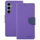 For Samsung Galaxy S24+ 5G GOOSPERY FANCY DIARY Cross Texture Leather Phone Case(Purple)