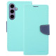 For Samsung Galaxy S24+ 5G GOOSPERY FANCY DIARY Cross Texture Leather Phone Case(Mint Green)