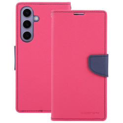 For Samsung Galaxy S24+ 5G GOOSPERY FANCY DIARY Cross Texture Leather Phone Case(Rose Red)