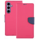 For Samsung Galaxy S24+ 5G GOOSPERY FANCY DIARY Cross Texture Leather Phone Case(Rose Red)