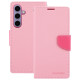 For Samsung Galaxy S24+ 5G GOOSPERY FANCY DIARY Cross Texture Leather Phone Case(Pink)