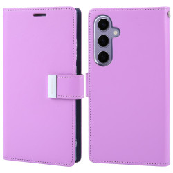 For Samsung Galaxy S24+ 5G GOOSPERY RICH DIARY Crazy Horse Texture Leather Phone Case(Purple)