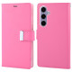 For Samsung Galaxy S24+ 5G GOOSPERY RICH DIARY Crazy Horse Texture Leather Phone Case(Rose Red)