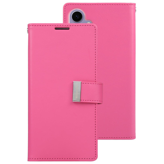 For Samsung Galaxy S24+ 5G GOOSPERY RICH DIARY Crazy Horse Texture Leather Phone Case(Rose Red)