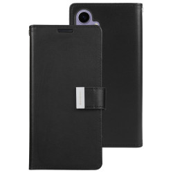 For Samsung Galaxy S24+ 5G GOOSPERY RICH DIARY Crazy Horse Texture Leather Phone Case(Black)