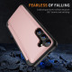For Samsung Galaxy S23 5G 3 in 1 Flip Holder Phone Case(Pink)