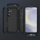 For Samsung Galaxy S24+ 5G 3 in 1 Flip Holder Phone Case(Black)