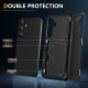 For Samsung Galaxy S24+ 5G 3 in 1 Flip Holder Phone Case(Black)