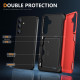 For Samsung Galaxy S24+ 5G 3 in 1 Flip Holder Phone Case(Red)