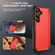 For Samsung Galaxy S24+ 5G 3 in 1 Flip Holder Phone Case(Red)