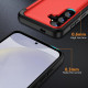 For Samsung Galaxy S24+ 5G 3 in 1 Flip Holder Phone Case(Red)