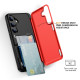 For Samsung Galaxy S24+ 5G 3 in 1 Flip Holder Phone Case(Red)