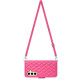 For Samsung Galaxy S24+ 5G Rhombic Texture Flip Leather Phone Case with Long Lanyard(Rose Red)