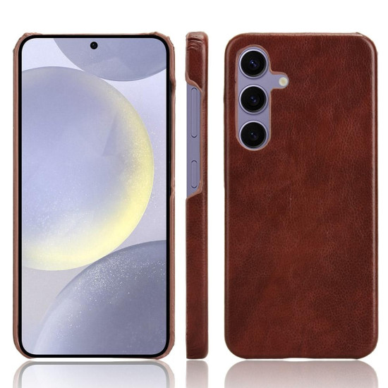 For Samsung Galaxy S24+ 5G Litchi Texture Back Cover Phone Case(Brown)
