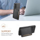 For Samsung Galaxy S23 5G Calf Texture Card Bag Design Full Coverage Phone Case(Black)